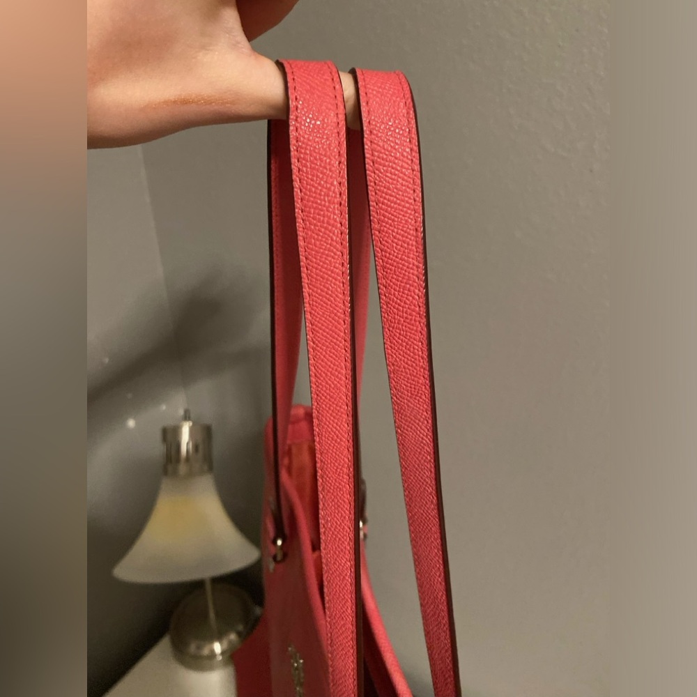 Coach Pink Saffiano Leather Tote Bag - Picture 7 of 7